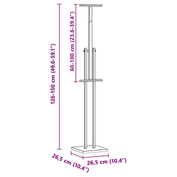 vidaXL Trade Show Stands 2 pcs Black 26.5 x 26.5 x 150 cm Steel