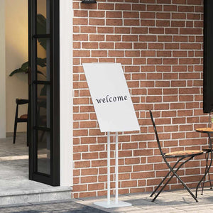 vidaXL Exhibition Stands 2 pcs White 26.5 x 26.5 x 150 cm Steel