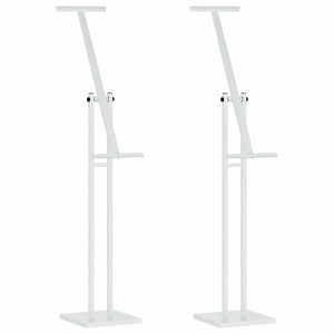 vidaXL Exhibition Stands 2 pcs White 26.5 x 26.5 x 150 cm Steel