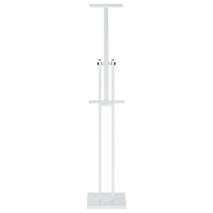 vidaXL Exhibition Stands 2 pcs White 26.5 x 26.5 x 150 cm Steel