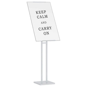vidaXL Exhibition Stands 2 pcs White 26.5 x 26.5 x 150 cm Steel