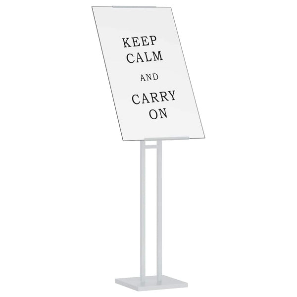 vidaXL Exhibition Stands 2 pcs White 26.5 x 26.5 x 150 cm Steel