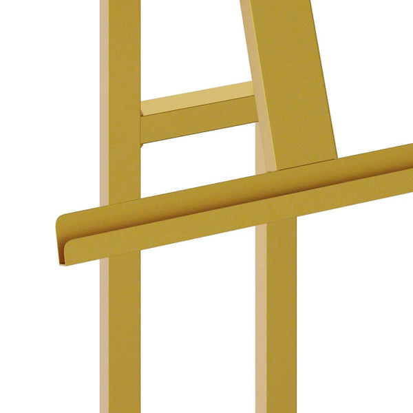 vidaXL Exhibition Stands 2 pcs Gold 26.5 x 26.5 x 150 cm Steel