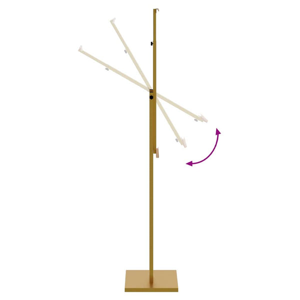 vidaXL Exhibition Stands 2 pcs Gold 26.5 x 26.5 x 150 cm Steel