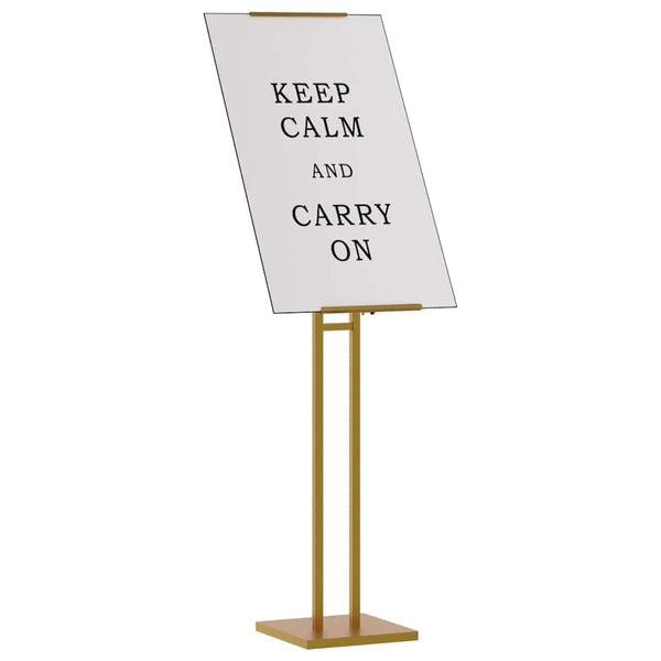vidaXL Exhibition Stands 2 pcs Gold 26.5 x 26.5 x 150 cm Steel