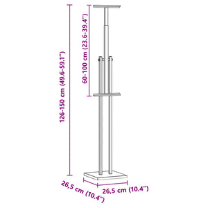 vidaXL Exhibition Stands 2 pcs Gold 26.5 x 26.5 x 150 cm Steel