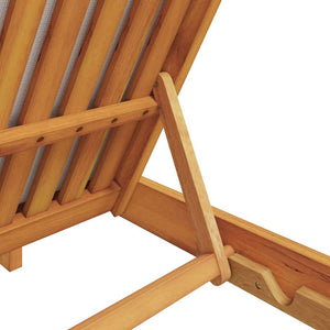 vidaXL Sun Lounger with Cushion Cream White Solid Acacia Wood