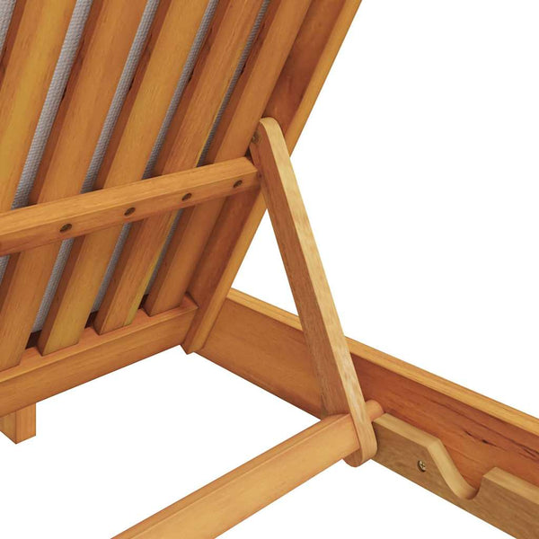 vidaXL Sun Lounger with Cushion Cream White Solid Acacia Wood