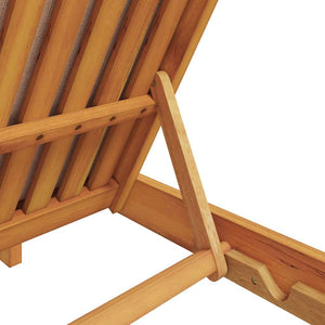 vidaXL Sun Lounger with Cushion Beige Solid Acacia Wood