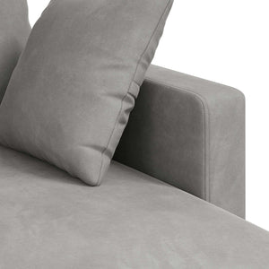Hellgraues Samt Sofa 198 cm