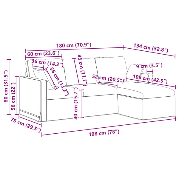 Hellgraues Samt Sofa 198 cm