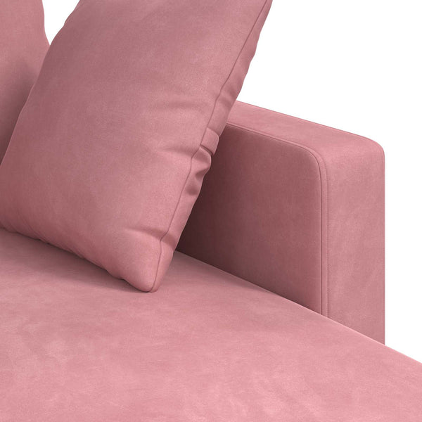 Rosa Samt Sofa 228 cm
