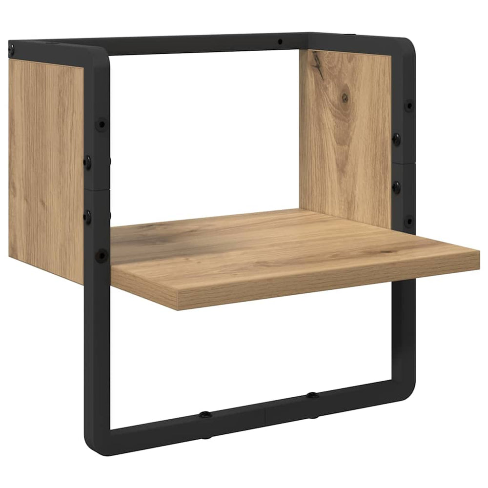 vidaXL Wall Shelf Craft Oak 30 x 25 x 30 cm Engineered Wood