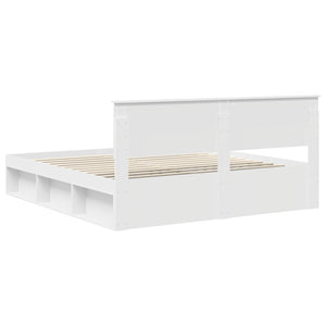 vidaXL Bed Frame with Headboard White 180 x 200 cm Engineered Wood