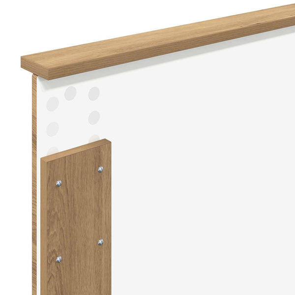 vidaXL Bed Frame Crafted Oak 100 x 200 cm Engineered Wood