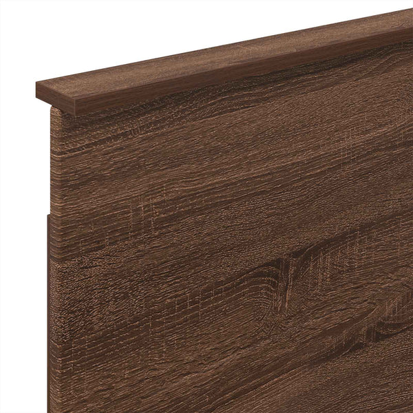 vidaXL Bed Frame Brown Oak Effect 75 x 190 cm Engineered Wood