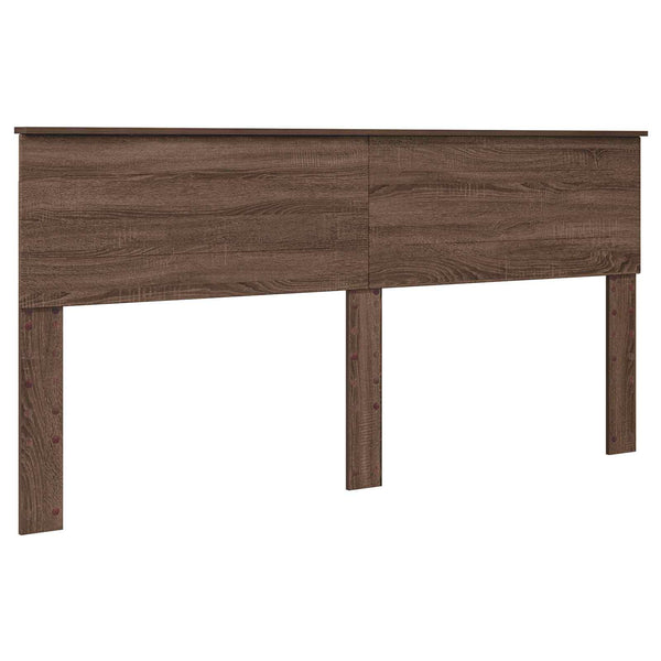 vidaXL Bed Frame Brown Oak Look 200 x 200 cm Engineered Wood