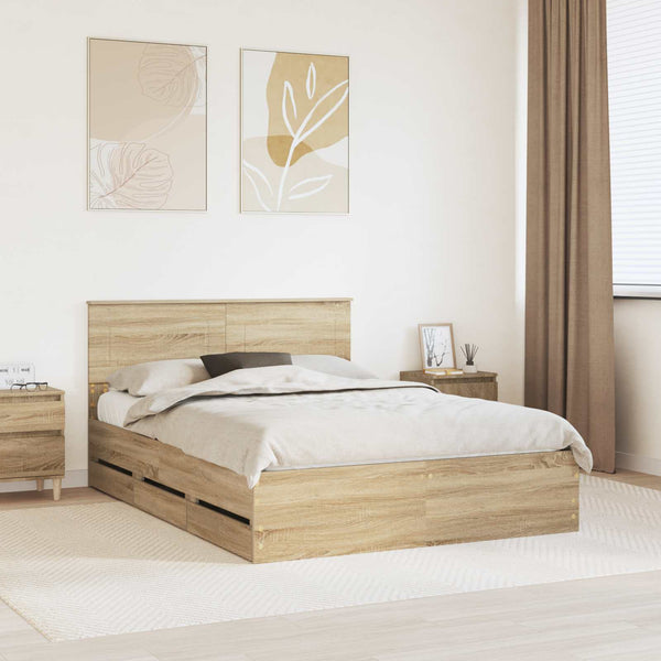 Bettrahmen Sonoma Eiche 140x190 cm