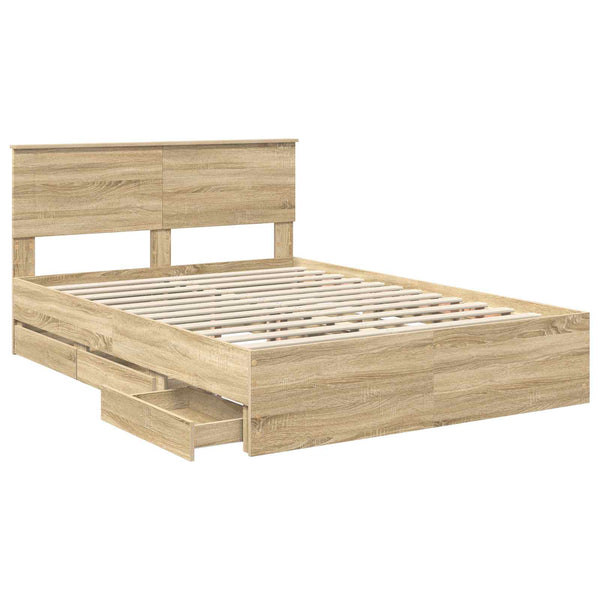 Bettrahmen Sonoma Eiche 140x190 cm