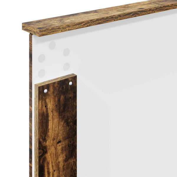 vidaXL Bed Frame Smoked Oak 90 x 190 cm Engineered Wood