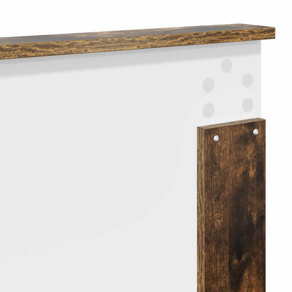 vidaXL Bed Frame Smoked Oak 200 x 200 cm Engineered Wood
