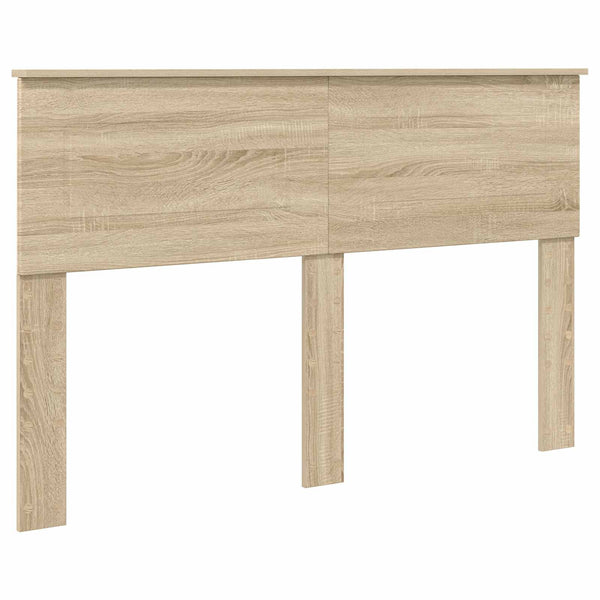 vidaXL Bed Frame with Headboard Sonoma Oak 140 x 190 cm Engineered Wood