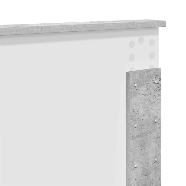 vidaXL Bed Frame with Headboard Concrete Grey 140 x 200 cm Engineered Wood