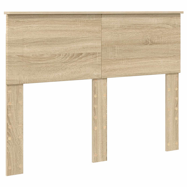 vidaXL Bed Frame with Headboard Sonoma Oak 120 x 200 cm Engineered Wood