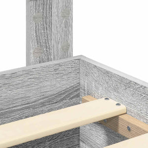 vidaXL Bed Frame Grey Sonoma 140 x 190 cm Engineered Wood