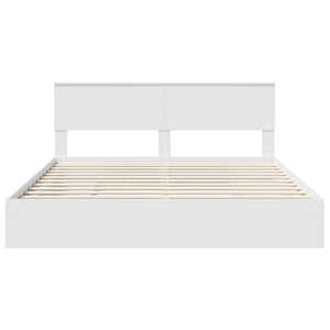 vidaXL Storage Bed with Headboard White 180 x 200 cm Engineered Wood