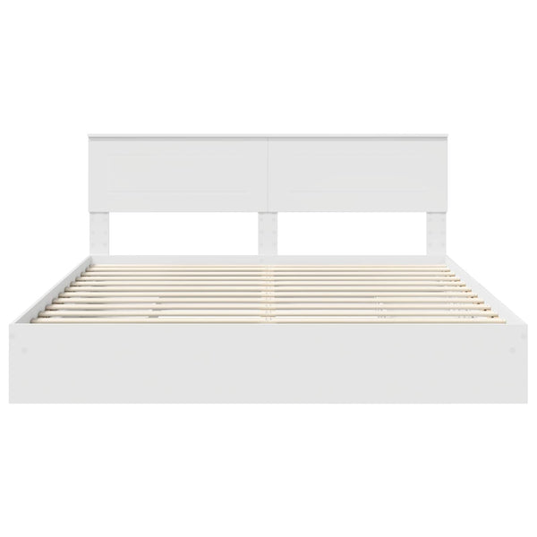 vidaXL Storage Bed with Headboard White 180 x 200 cm Engineered Wood