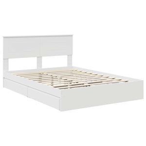 vidaXL Storage Bed with Headboard White 160 x 200 cm Engineered Wood