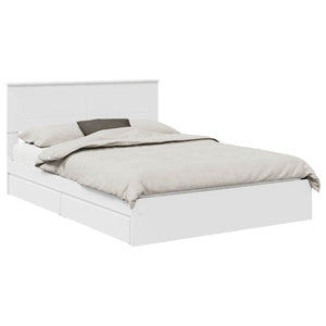 vidaXL Storage Bed with Headboard White 150 x 200 cm Engineered Wood