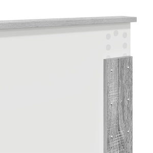 vidaXL Storage Bed Sonoma Gray 140 x 200 cm Engineered Wood