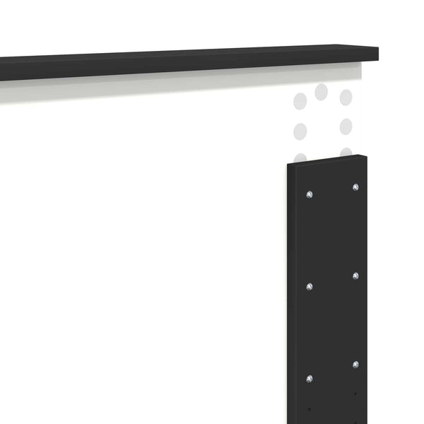 vidaXL Storage Bed Black 135 x 190 cm Engineered Wood