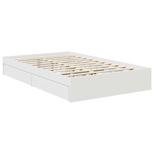 vidaXL Storage Bed with Headboard White 120 x 190 cm Engineered Wood