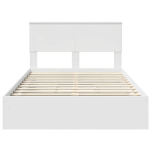 vidaXL Storage Bed with Headboard White 120 x 190 cm Engineered Wood