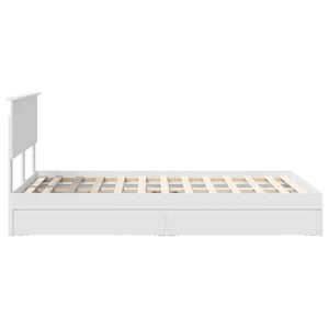 vidaXL Storage Bed with Headboard White 120 x 190 cm Engineered Wood