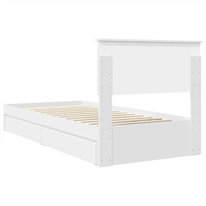 vidaXL Storage Bed with Headboard White 90 x 190 cm Engineered Wood