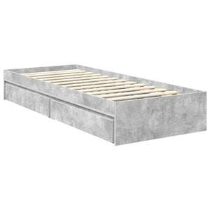 vidaXL Storage Bed Concrete Grey 70 x 190 cm Engineered Wood