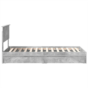 vidaXL Storage Bed Concrete Grey 70 x 190 cm Engineered Wood