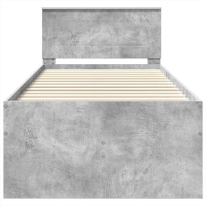 vidaXL Day Bed Concrete Grey and Black 90 x 190 cm Engineered Wood