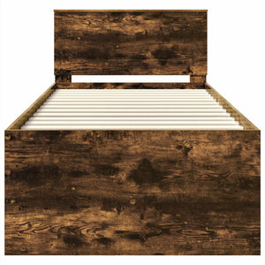 vidaXL Day Bed Smoked Oak and Black 90 x 200 cm