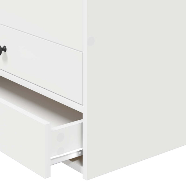 vidaXL Day Bed White and Black 75 x 190 cm Engineered Wood