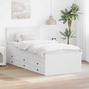 vidaXL Day Bed White and Black 75 x 190 cm Engineered Wood