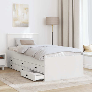 vidaXL Day Bed White and Black 75 x 190 cm Engineered Wood