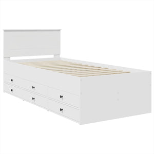 vidaXL Day Bed White and Black 75 x 190 cm Engineered Wood