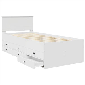 vidaXL Day Bed White and Black 75 x 190 cm Engineered Wood
