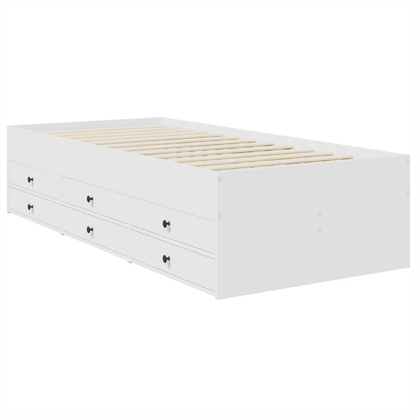 vidaXL Day Bed White and Black 75 x 190 cm Engineered Wood