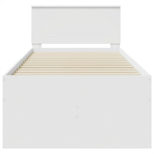 vidaXL Day Bed White and Black 75 x 190 cm Engineered Wood